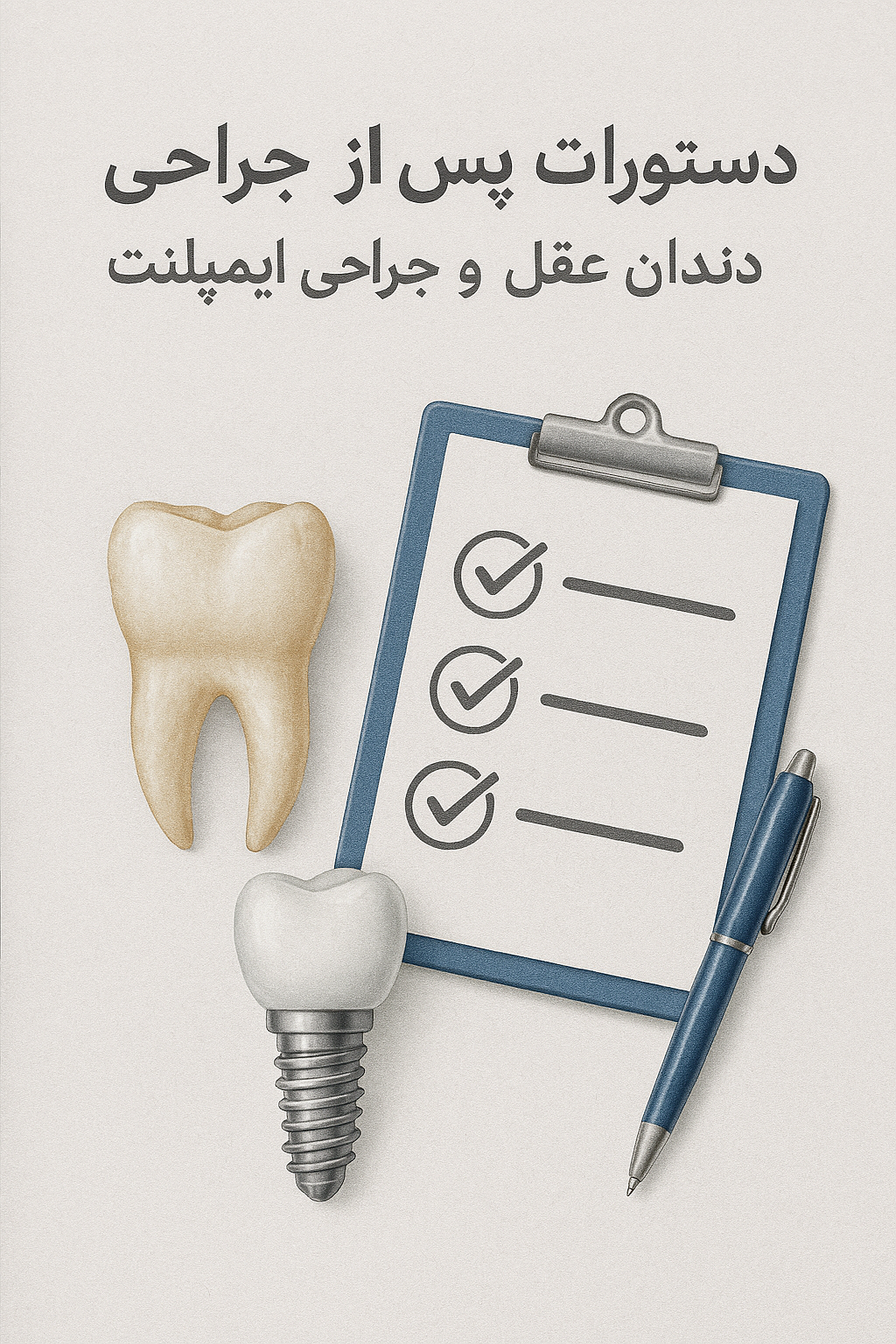 دستورات پس از جراحی ایمپلنت و دندان عقل